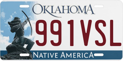 OK license plate 991VSL