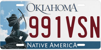 OK license plate 991VSN