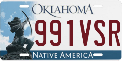 OK license plate 991VSR