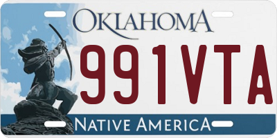 OK license plate 991VTA