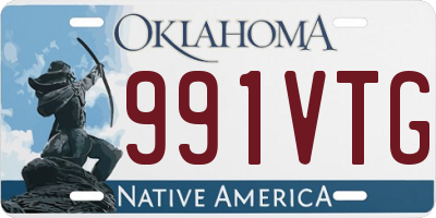 OK license plate 991VTG