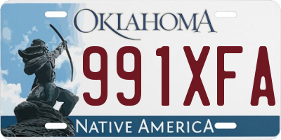OK license plate 991XFA