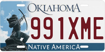 OK license plate 991XME