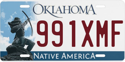 OK license plate 991XMF