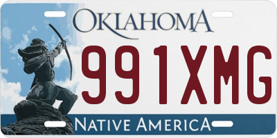OK license plate 991XMG