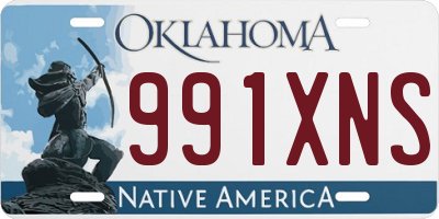 OK license plate 991XNS