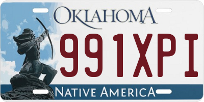 OK license plate 991XPI
