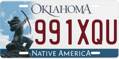 OK license plate 991XQU
