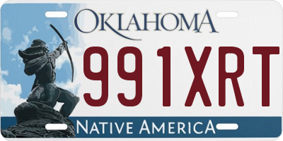 OK license plate 991XRT