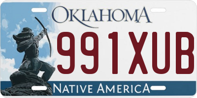 OK license plate 991XUB