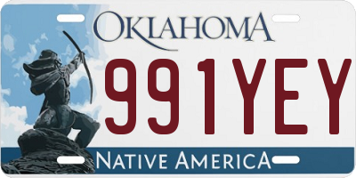OK license plate 991YEY