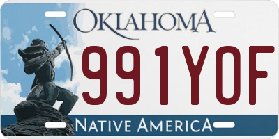 OK license plate 991YOF