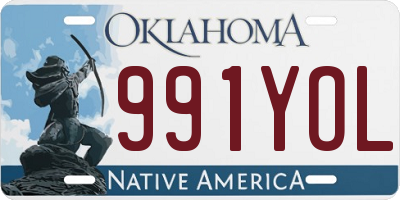 OK license plate 991YOL