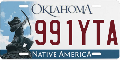 OK license plate 991YTA