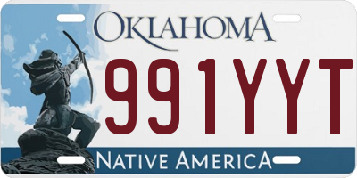 OK license plate 991YYT
