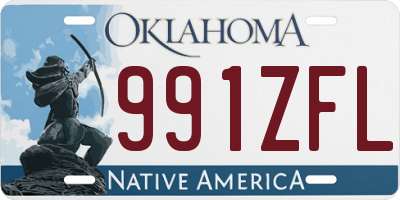 OK license plate 991ZFL