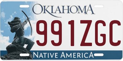 OK license plate 991ZGC