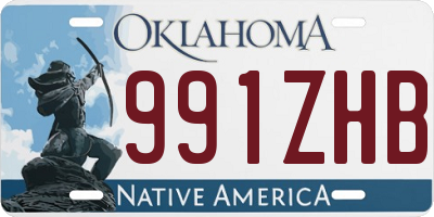 OK license plate 991ZHB