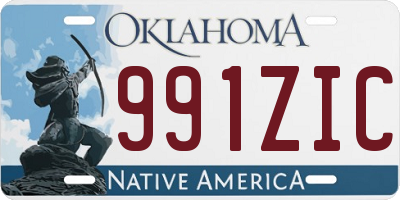 OK license plate 991ZIC