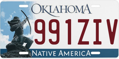 OK license plate 991ZIV