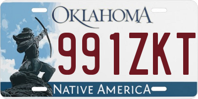 OK license plate 991ZKT