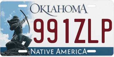 OK license plate 991ZLP