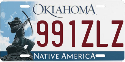 OK license plate 991ZLZ