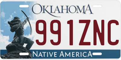 OK license plate 991ZNC