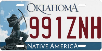 OK license plate 991ZNH