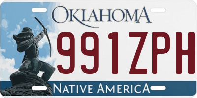OK license plate 991ZPH