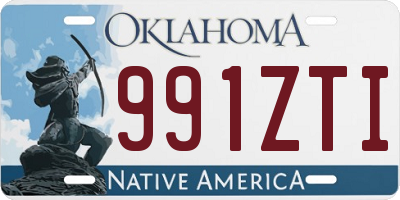 OK license plate 991ZTI
