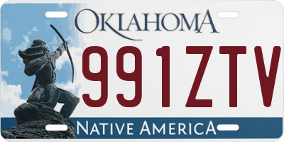 OK license plate 991ZTV