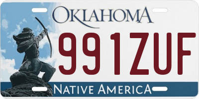 OK license plate 991ZUF