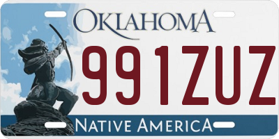 OK license plate 991ZUZ