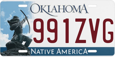 OK license plate 991ZVG