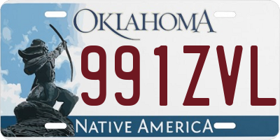 OK license plate 991ZVL