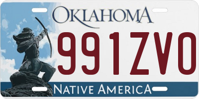 OK license plate 991ZVO