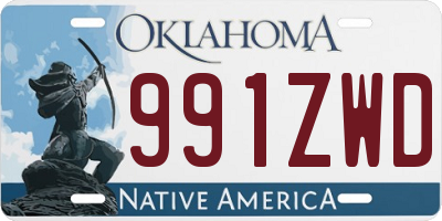 OK license plate 991ZWD