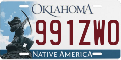 OK license plate 991ZWO