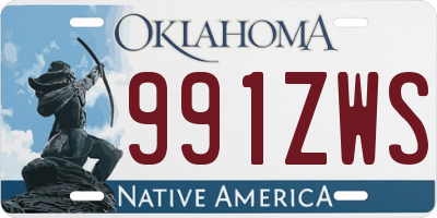 OK license plate 991ZWS