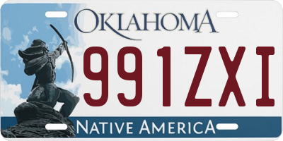 OK license plate 991ZXI