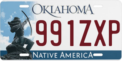 OK license plate 991ZXP