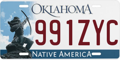 OK license plate 991ZYC