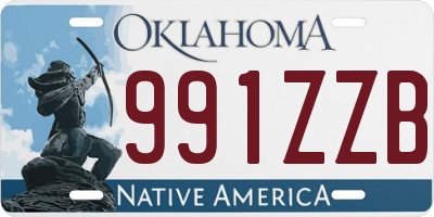 OK license plate 991ZZB