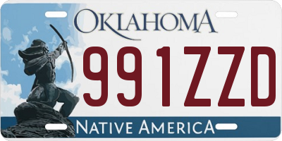 OK license plate 991ZZD
