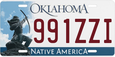 OK license plate 991ZZI