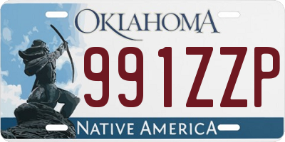 OK license plate 991ZZP