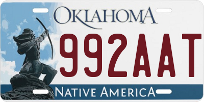 OK license plate 992AAT
