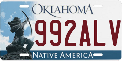 OK license plate 992ALV