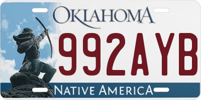 OK license plate 992AYB